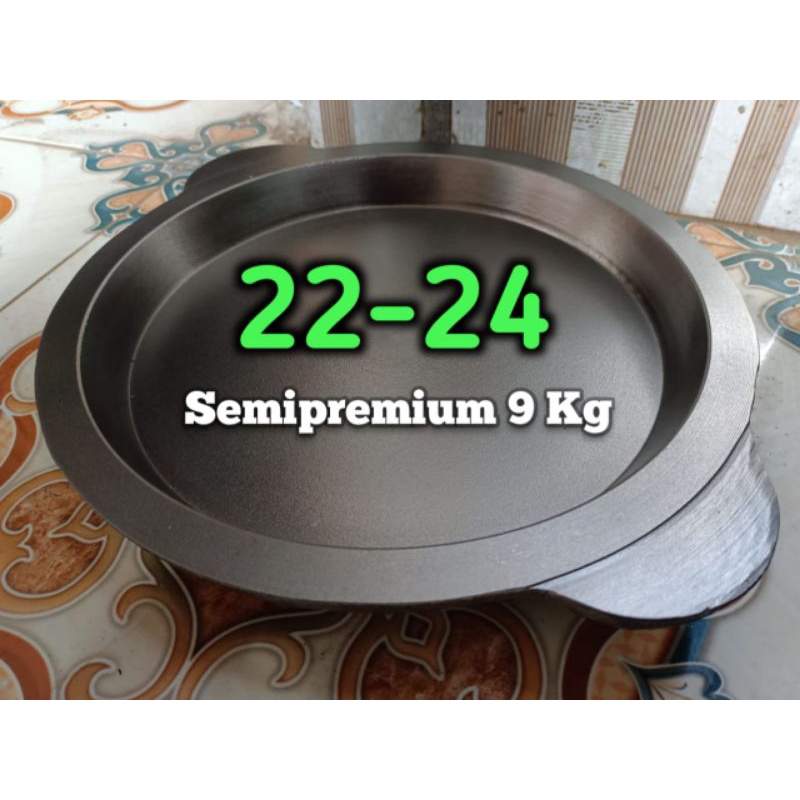Loyang Martabak Bangka Semipremium 22-24 Berat 9 Kg Plus Tutup