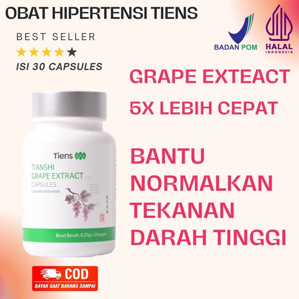 Jual Produk Grape Extract Tiens Isi 30 kapsul II Obat Darah Tinggi II Obat Hipertensi