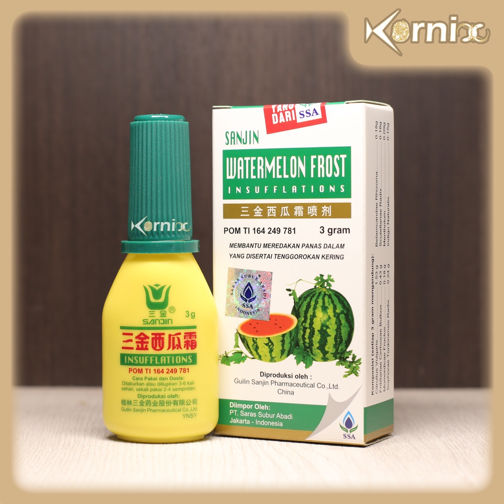 SanJin Watermelon Frost Insufflations Xi Gua Shuang — Obat Sariawan, Gusi Bengkak, Radang