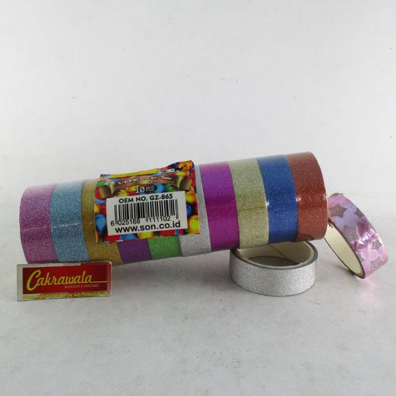 

Isolasi/ Solatip Glitter Polos Warna