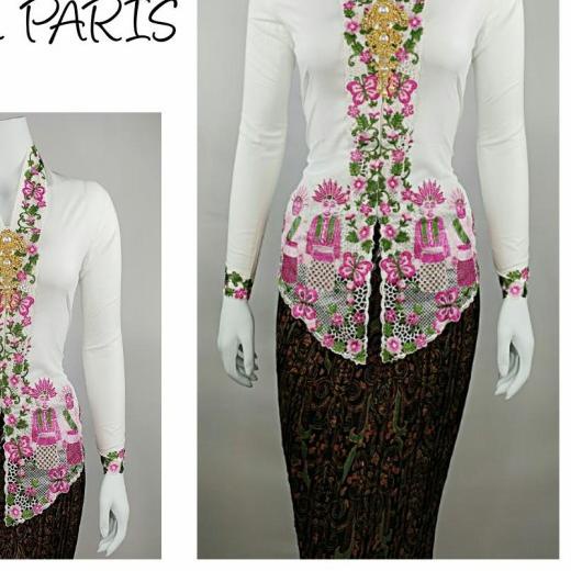 9187 Indah Kebaya Modern Encim Kutubaru Bali Murah Batik Bordir Brokat