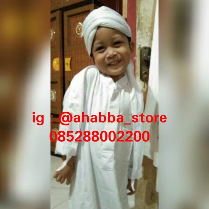Sorban PECI SORBAN ANAK / REMAJA - Putih(W9J1) BISA COD Sorban Syal Sorban Anak Sorban Wadimor Hitam