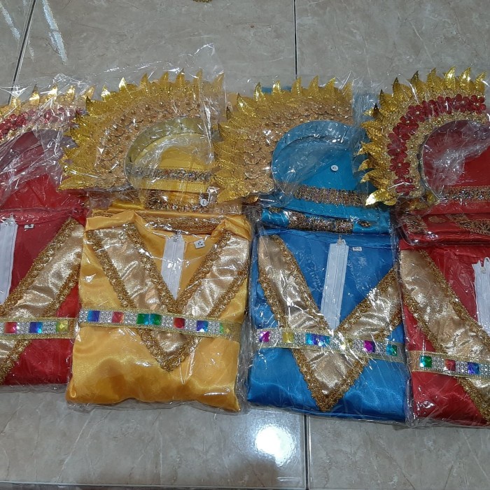 [GRATIS ONGKIR] Baju adat padang anak SD tanggung komplit dgn sunting - pink fanta