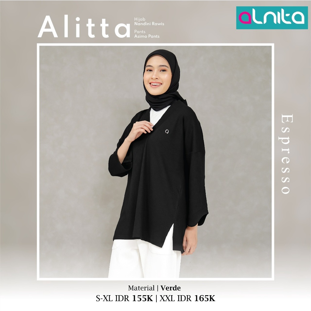 Alnita Alitta Atasan Bahan Verde Atasan Trendi Fashion Wanita by Alnita bisa COD