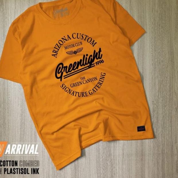 KAOS ANAK LAKI LAKI UMUR 10-15 THN KAOS ANAK TANGGUNG WARNA HIJAU - Kuning Arizona, M