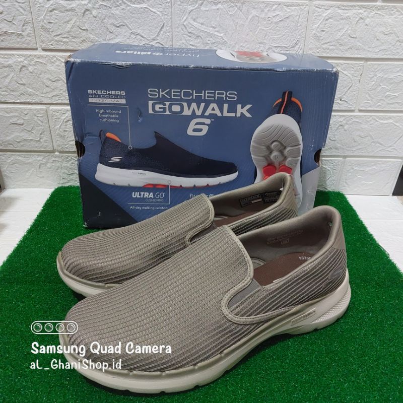 Sepatu Slip On Casual Pria Skechers GO WALK 6 ANAGLYPH 216201 TPE Men Original