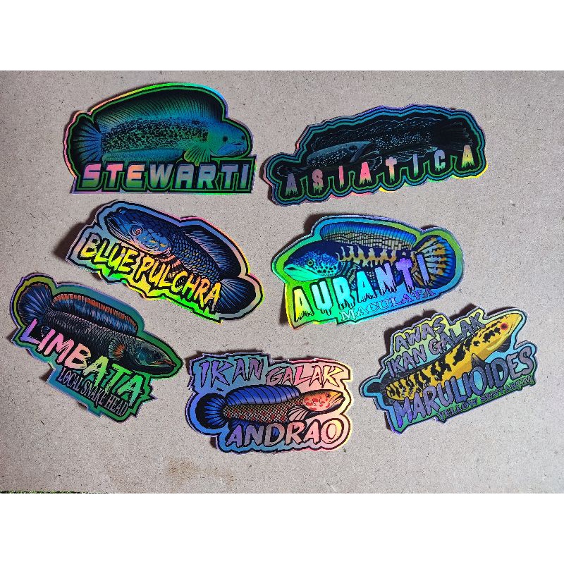 STIKER HOLOGRAM IKAN CHANNA