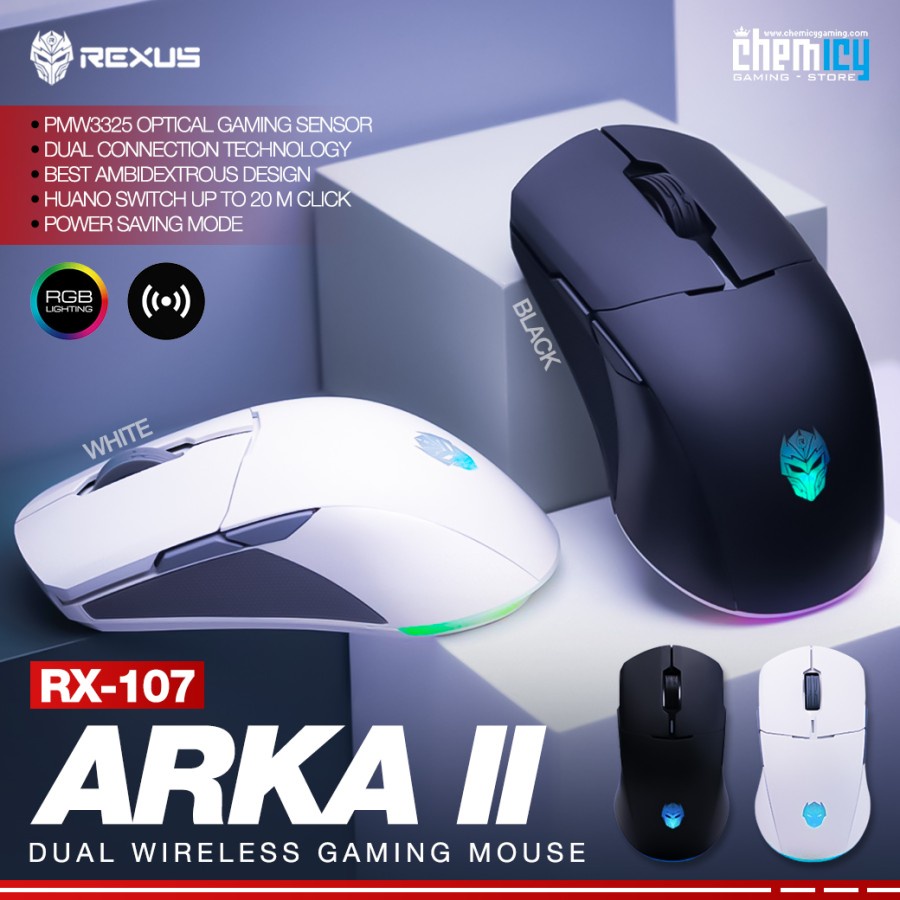 Rexus Arka II / Arka 2 RX-107 Wireless Dual Connection Gaming Mouse