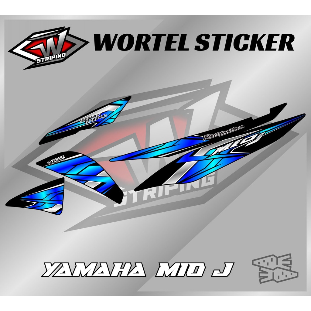 Striping Mio J-Stiker Hologram Motor Mio J Racing v5