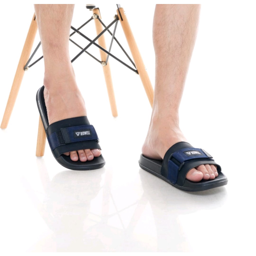 ST99 - ORIGINAL!! SANDAL SLIDE PRIA TERBARU REDWELL - SANDAL PRIA KOREAN STYLE SIMPLE