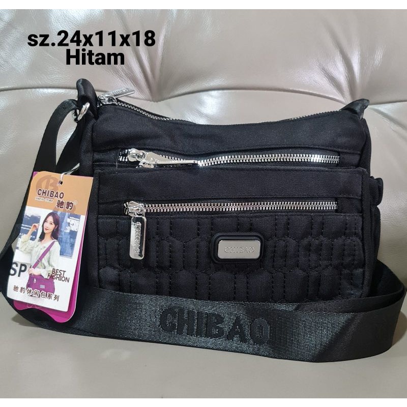 (BISA COD) Tas Slempang Chibao Original import 1739-22-70 Kanvas