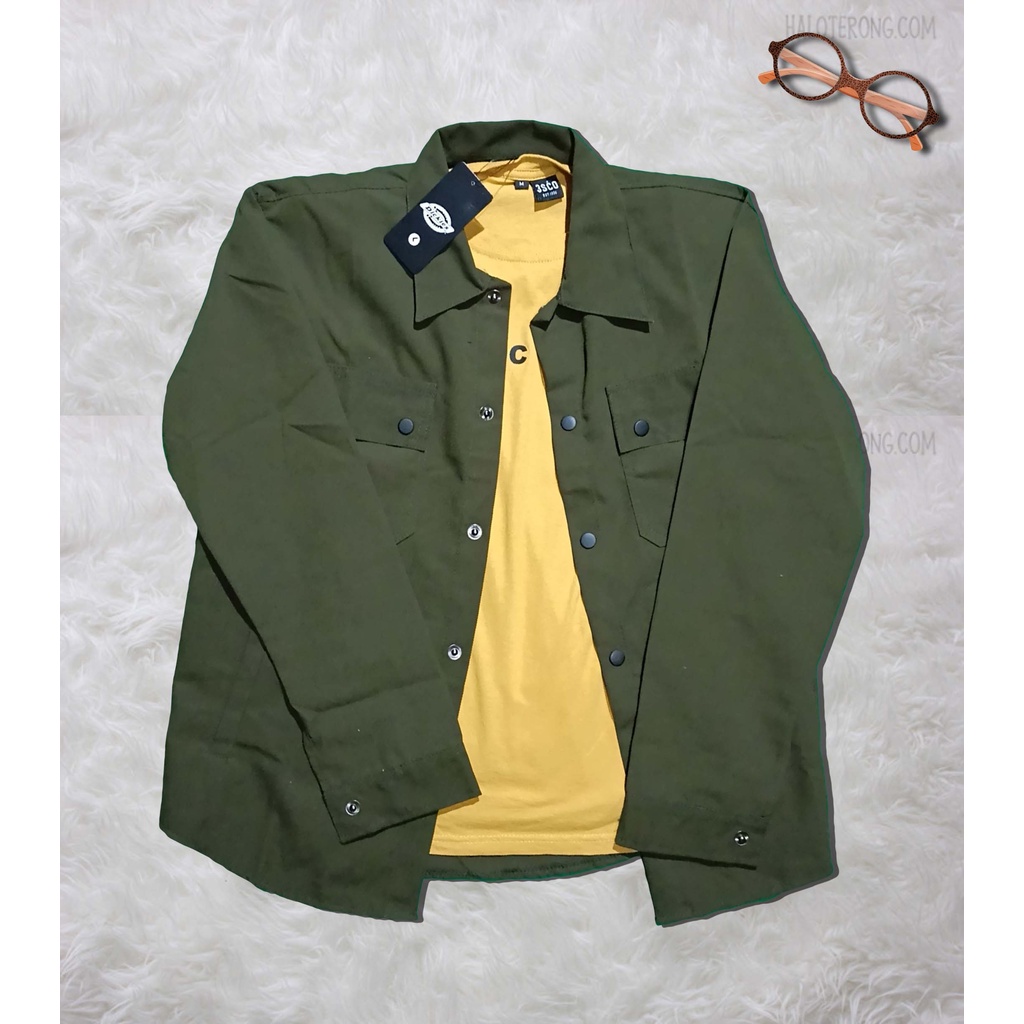 KEMEJA SEMI PARKA BIG SIZE XXL SK2 WOLV / JAKET SEMIPARKA JUMBO / JAKET SEMI PARKA PRIA - BISA COD