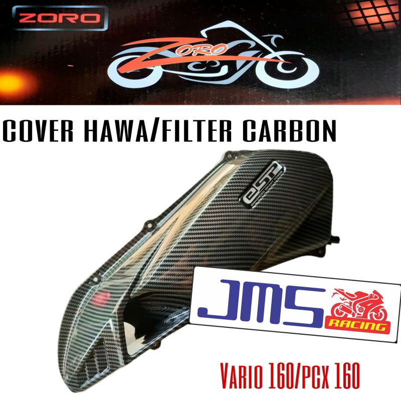 cover tutup carbon knalpot/filter hawa/cover pijakan set/corong knalpot/Speedo meter carbon/sayap samping carbon/cvt+keong cvt set carbon/dasi carbon/radiator carbon vario 160 new/pcx 160 new zoro