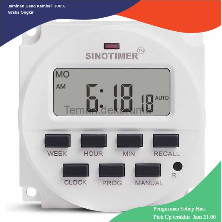 TD - SKT Sinotimer Programmable Timer Switch Relay 220V AC - TM618N-2