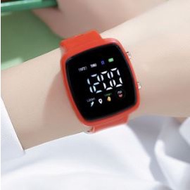 Jam Tangan LED Digital Wanita Pria Rubber Korea Style Fashion L3