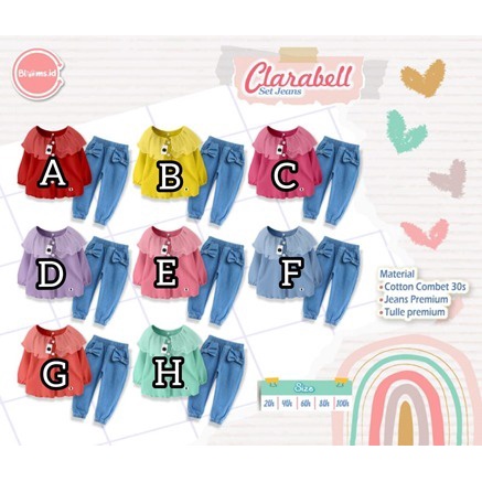 CLARABELL SET JEANS BY BLOOMS