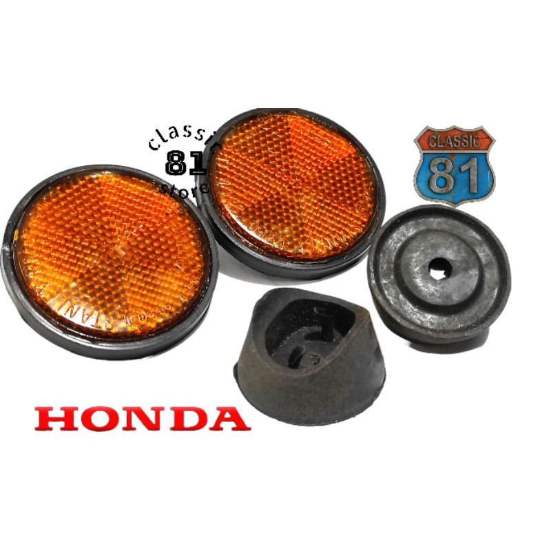 MATA KUCING SHOCK DEPAN HONDA GL100 CB100K5 SET KARET TATAKAN