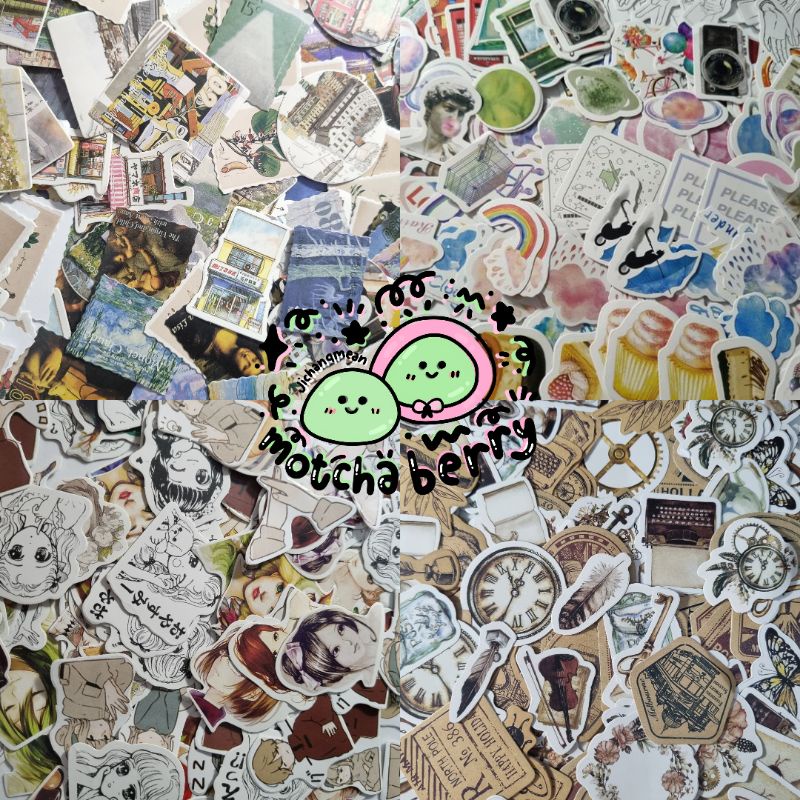 

Aesthetic Sticker Motif / Stiker Jurnal Lucu Deco / Decoration Journal