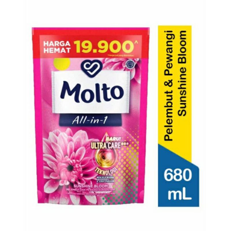 MOLTO Ultra All In One Pewangi & Pelembut Konsentrat 680 ml
