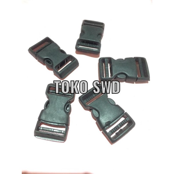 Kunci Sodok pqlastik Buckle Ukuran Lebar 3.8 cm PP Warna Hitam