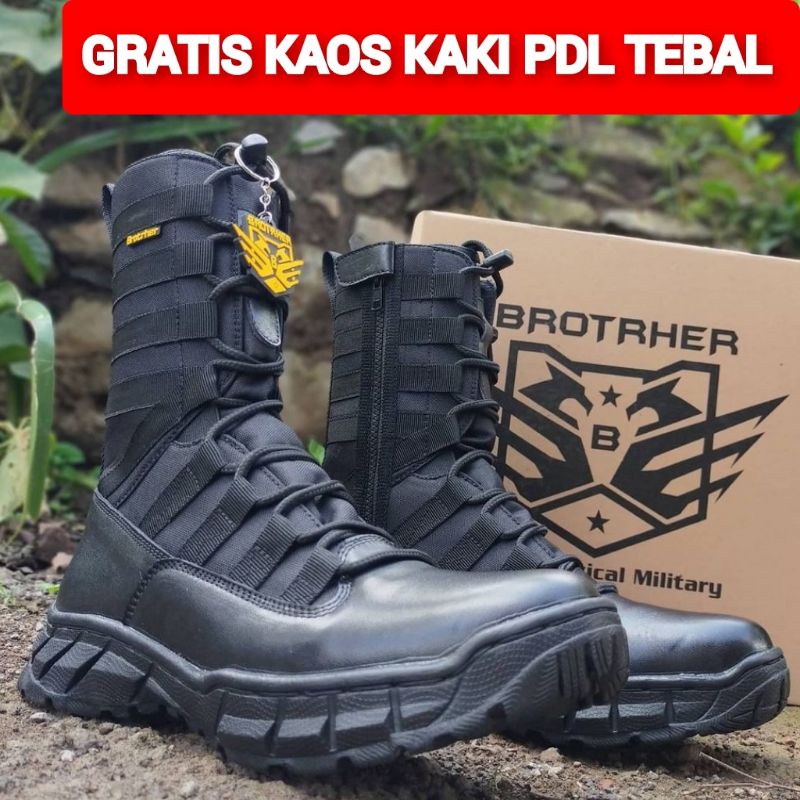 Sepatu PDL Ninja Kulit Sapi Asli Berkualitas Merk BROTRHER Sepatu Pdl Tni Polri Security Satpam