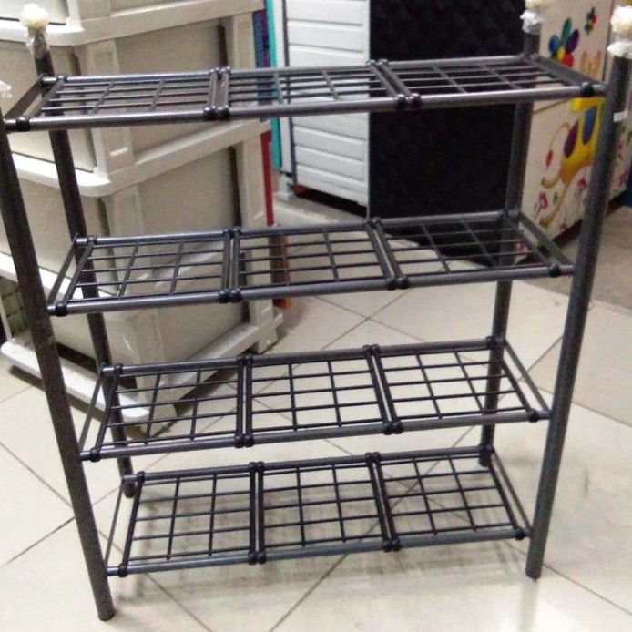 RAK SEPATU BESI 4 SUSUN