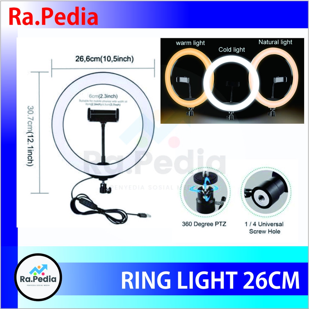 Jual Selfie Ring Light Cm Lampu Led Ringlight Make Up Vlog Live