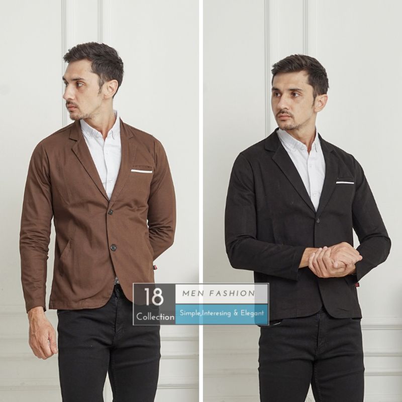 [Bisa COD] Blazer Pria Slimfit Formal PREMIUM