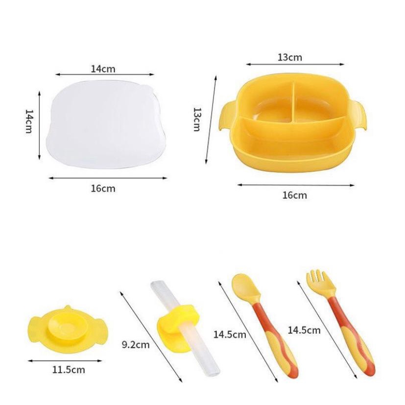 SET TEMPAT MAKAN BAYI ANTI SLIP ANTI TUMPAH  BPA FREE