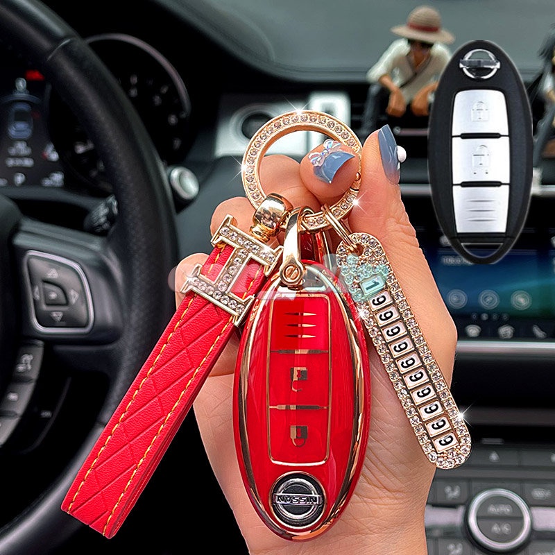 Casing Kunci Remote Mobil Bahan TPU Untuk Nissan Qashqai Juke J10 J11 X-Trail T32 T31