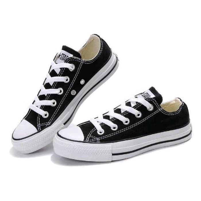Sepatu Alstar pendek Hitam Putih Sepatu Sekolah Anak SD SMP SMA Sepatu Anak Cewek Sepatu Kuliah Pria.-4