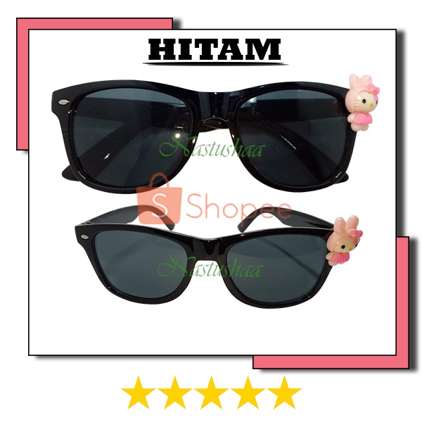 KACAMATA HITAM ANAK KARAKTER HELLO KITTY KACA MATA KIDS CEWEK ANTI UV400 FRAME WARNA WARNI UNISEX NOCASE