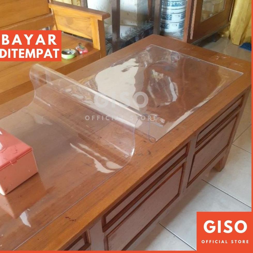 Taplak Meja Bening/Taplak Meja Plastik/Plastik Mika Meteran Ukuran 75cm x 135cm