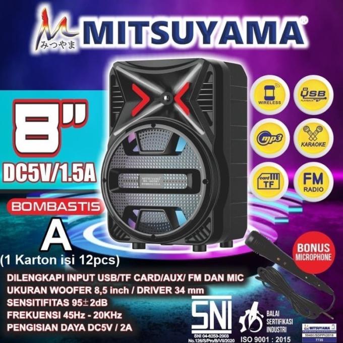 Mitsuyama Speaker Bluetooth Radio Speaker Aktif Speaker Quran MS-4043 viral