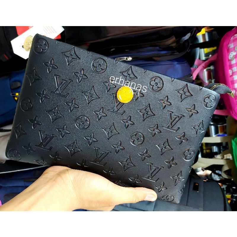 CLUTCH LV HITAM TAS WANITA DOMPET BESAR 1R CTR