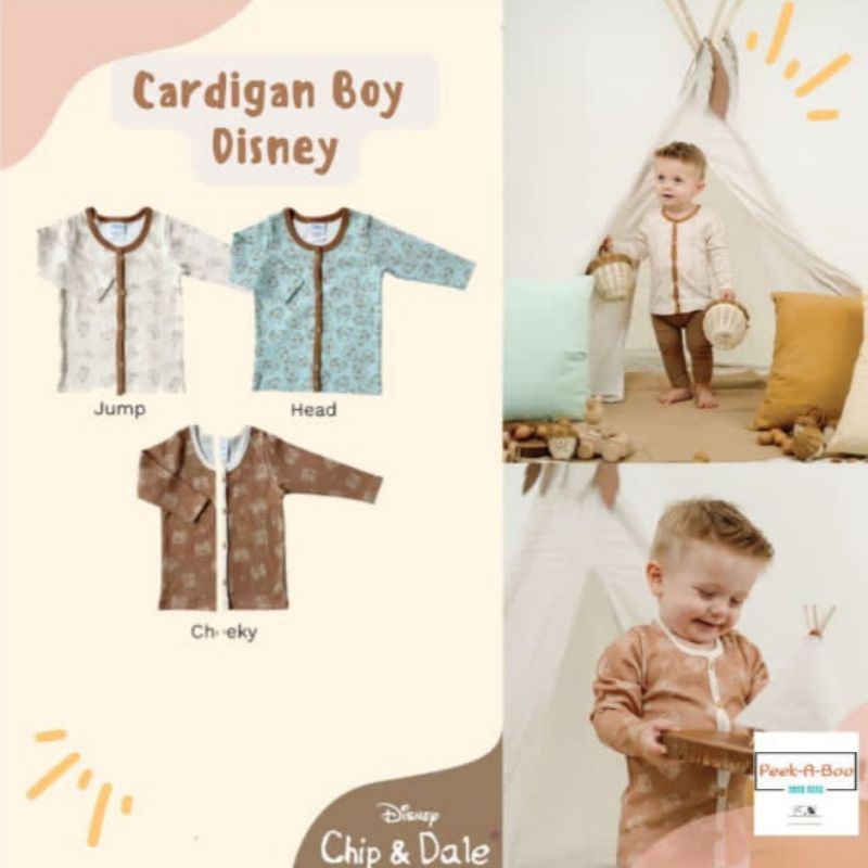 PEEK A BOO BABYSHOP - bohopanna cardigan disney chip & dale / cardigan unisex / cardigan anak /cardi