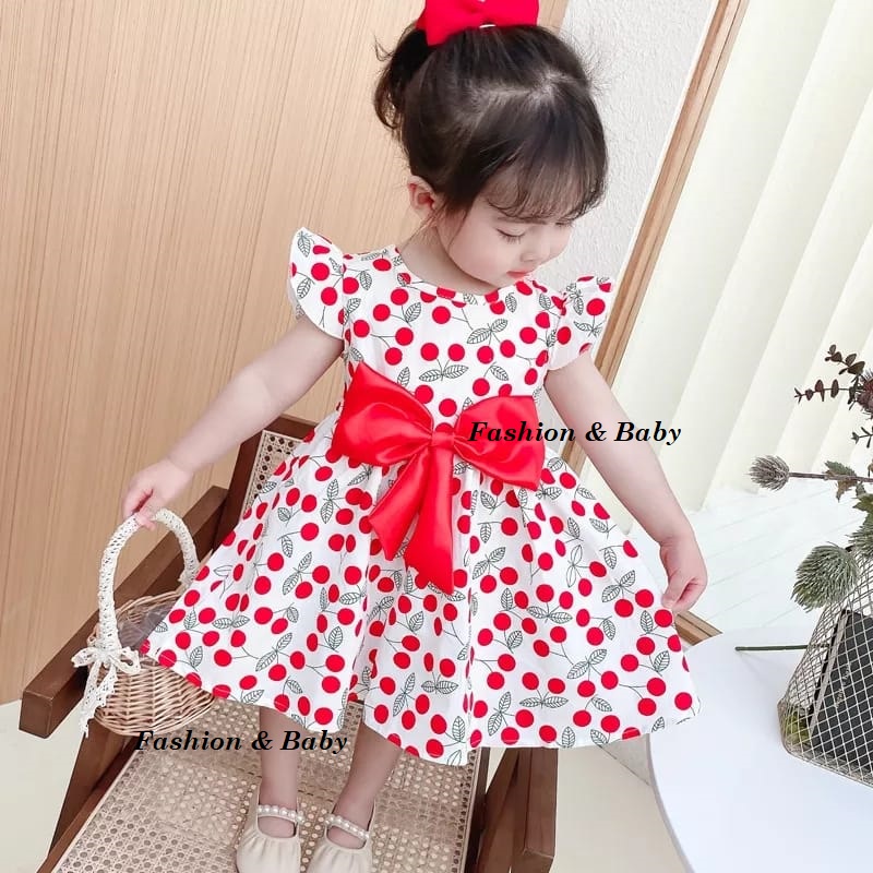 Dress anak CERRY Pita CERRY 0-2th ( SNI ) premium