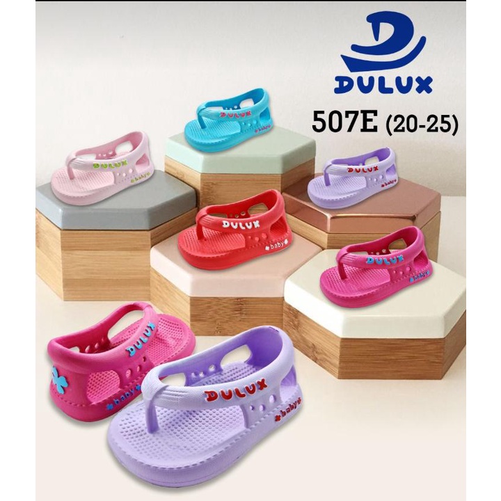 Sandal Anak Spons Ringan Anti Slip Model Jepit Tali Belakang DULUX Ukuran Bayi 507E