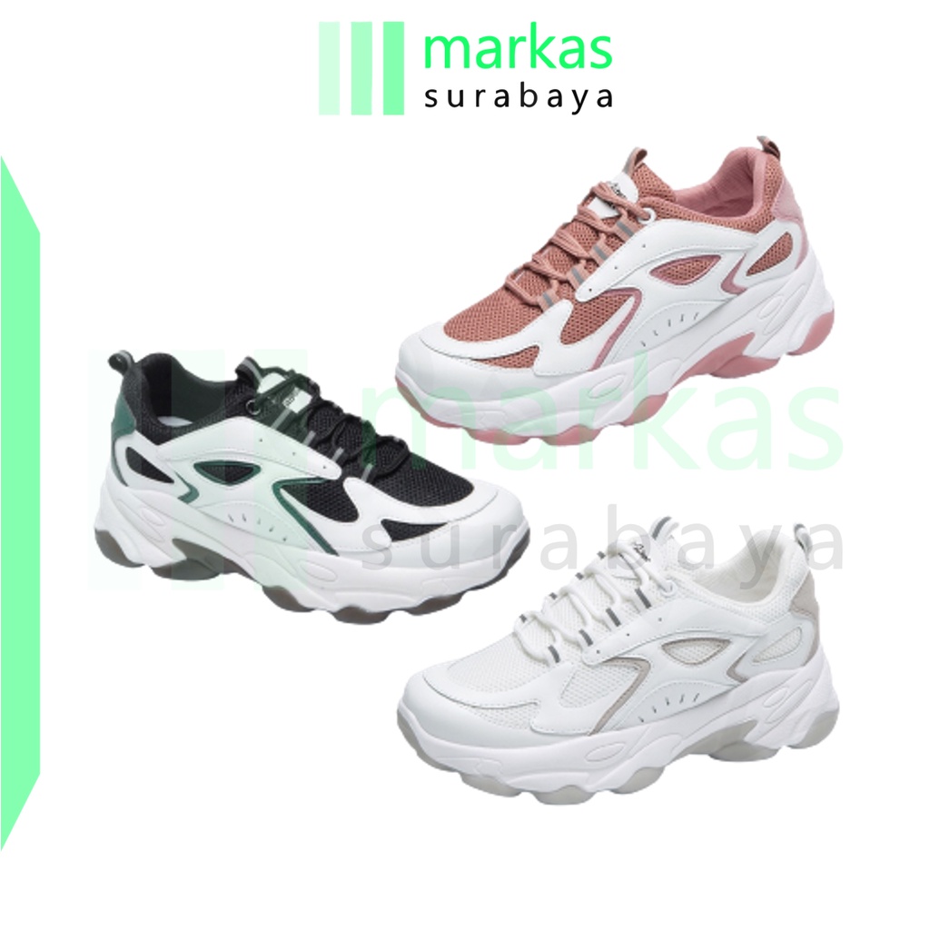MARKAS  SHS027 Sepatu Sneakers Olahraga OOTD Wanita Ulzzang Korea Style Woman Sport Fashion Shoes