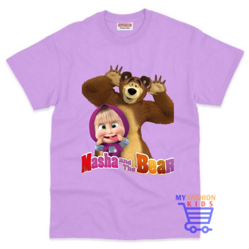 BAJU ANAK KAOS ANAK MARSHA AND THE BEAR BAHAN PREMIUM