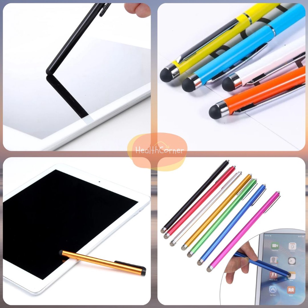 Stylus + Pen 2IN1 Ballpoint Pulpen Smartphone Hp Touch Pena Sensitive Bolpen Tablets RANDOM