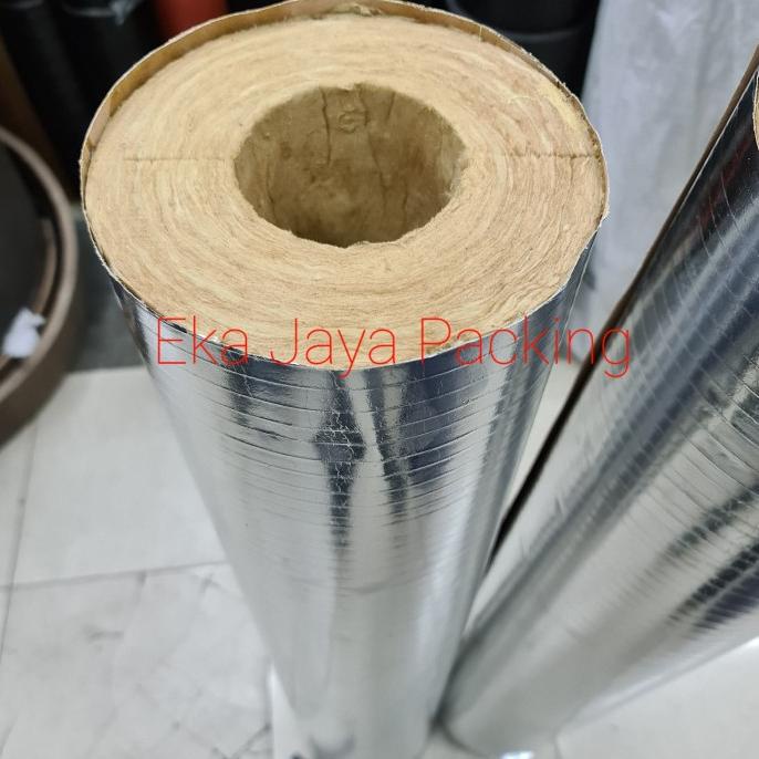 

Rockwool Pipe 1" x 50mm ( Rockwool Pipa Lapis Alumunium Foil )