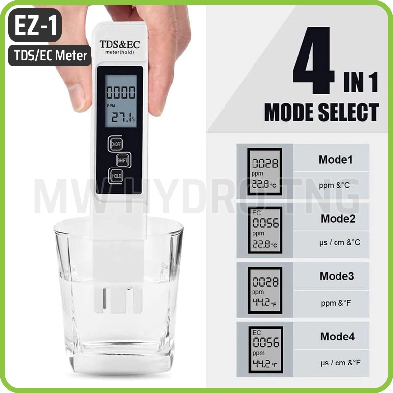 Alat Ukur Hidroponik - TDS &amp; EC meter