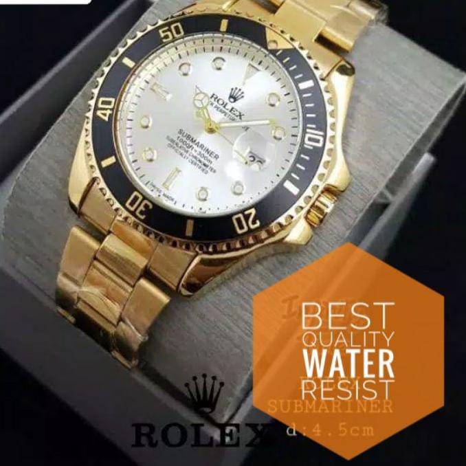 ROLEX Jam Tangan Pria Rantai Tanggal Aktif | Jam Tangan Cowo anti air Full set Terlaris