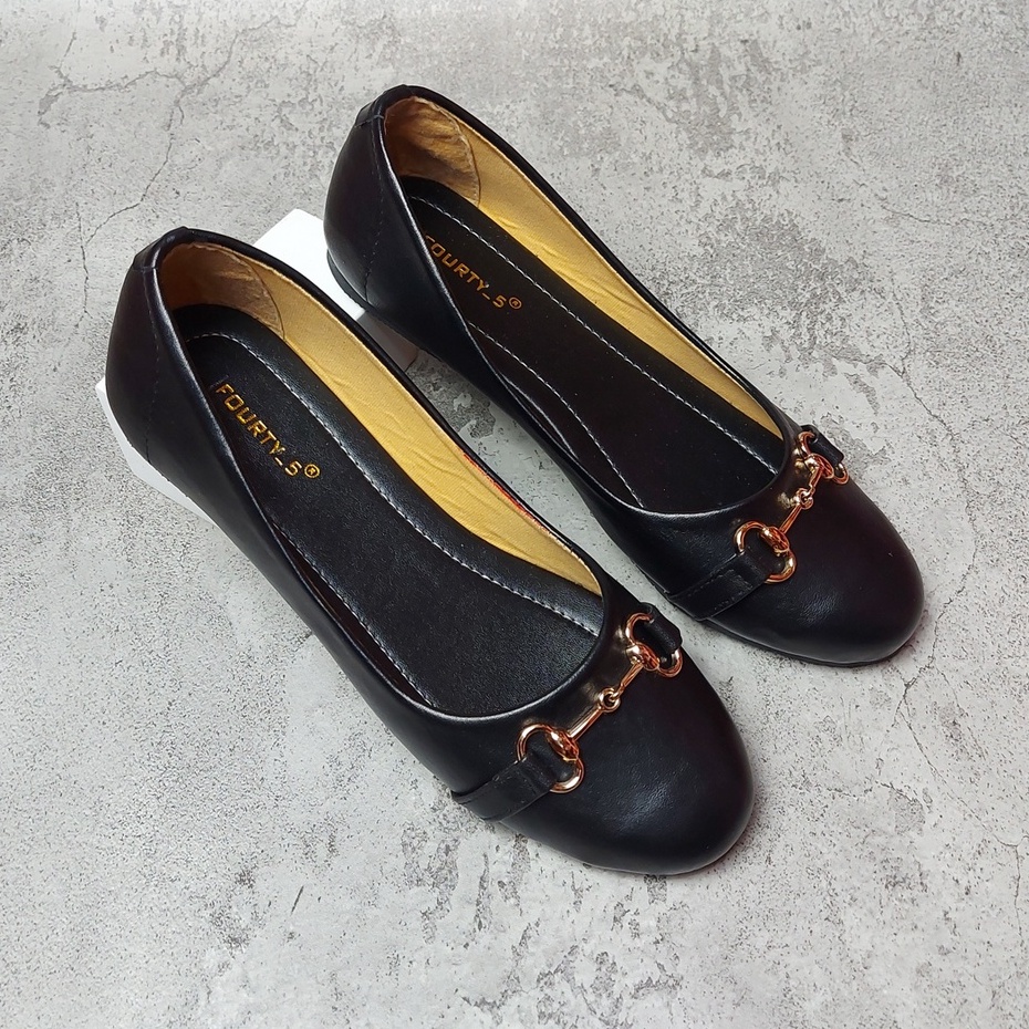 Sepatu Wanita Flat Shoes Sol Karet YG-03