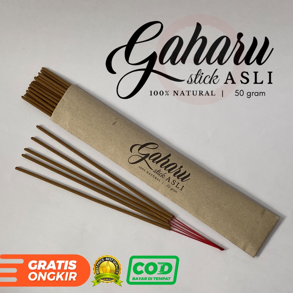 ASLI GAHARU STIK 50 gram Batang Bukhur Buhur Gaharu/ Gahru Wood Stick Aromaterapi