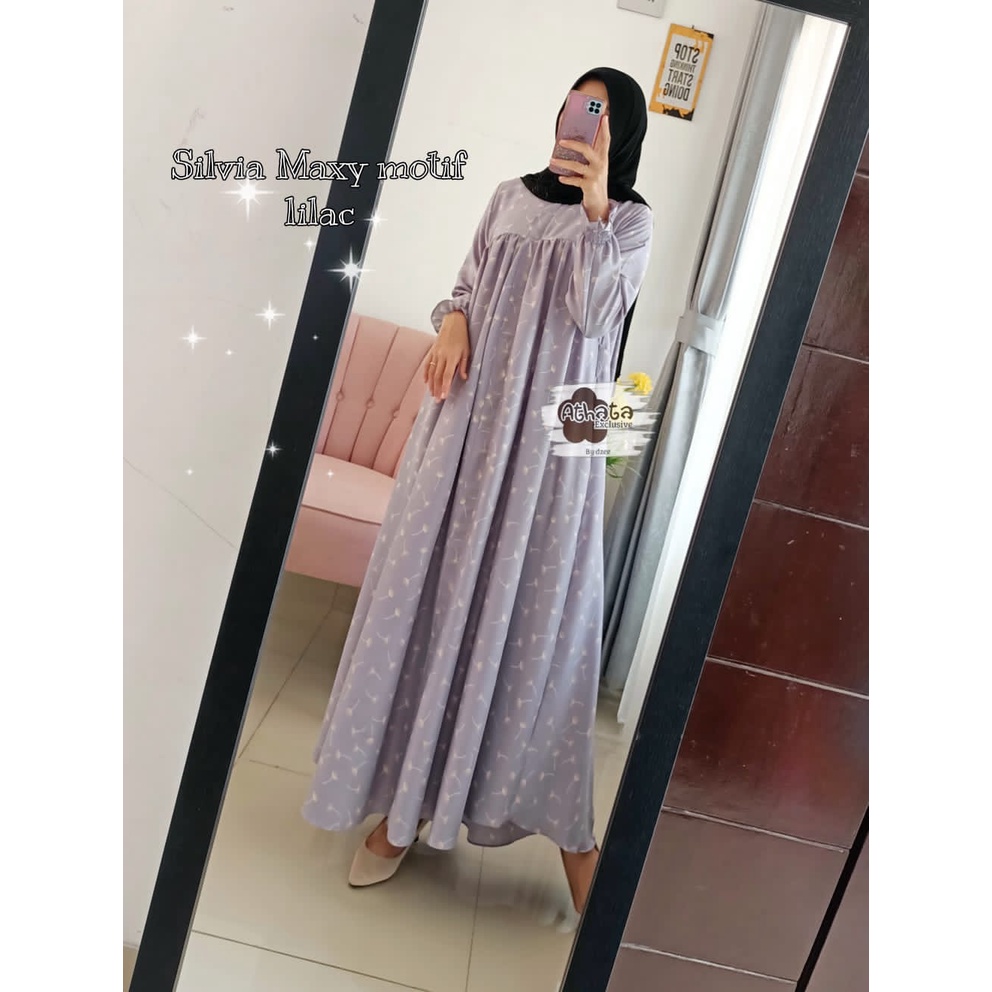 Silvia Maxy Motif/ Gamis Original Athata Exclusive/ Gamis Busui Motif Bunga