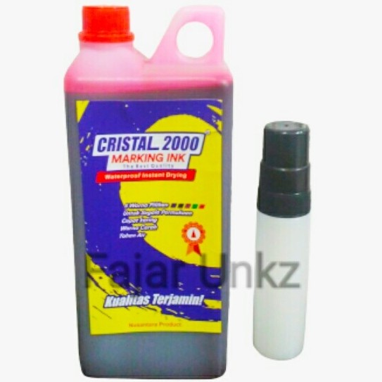 

Tinta Spidol Permanent Karung Refill Cristal 2000 Kemasan 1 Liter - Merah