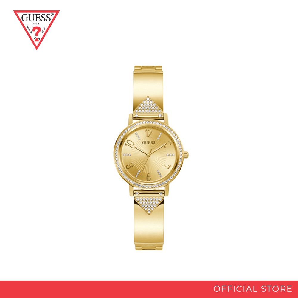 GUESS WATCH - Tri Luxe Ladies Dress Gold Tone Case Champagne Dial Watch