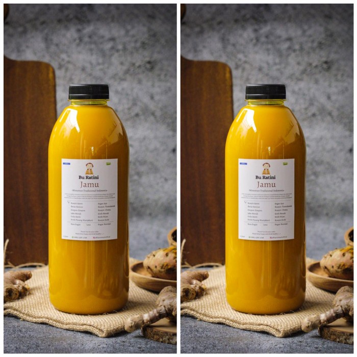 

Paket bundling 2 botol (1L) jamu kunyit asem/beras kencur/empon/Jahe - Kunyit asem, LESS SUGAR